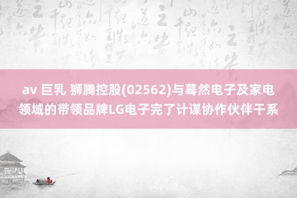 av 巨乳 狮腾控股(02562)与蓦然电子及家电领域的带领品牌LG电子完了计谋协作伙伴干系