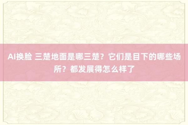 AI换脸 三楚地面是哪三楚？它们是目下的哪些场所？都发展得怎么样了