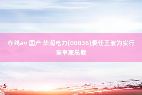 在线av 国产 华润电力(00836)委任王波为实行董事兼总裁