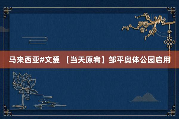 马来西亚#文爱 【当天原宥】邹平奥体公园启用