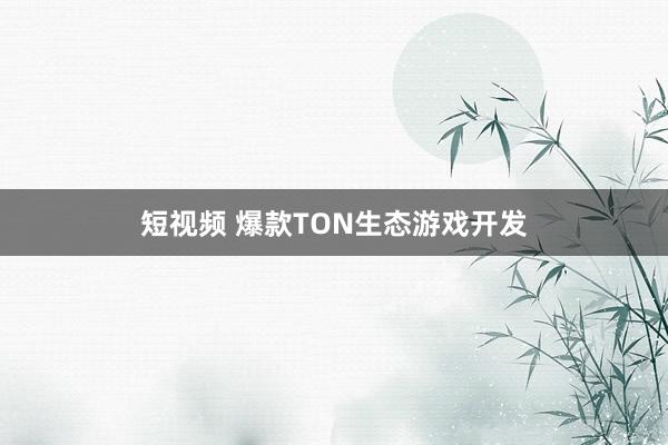 短视频 爆款TON生态游戏开发