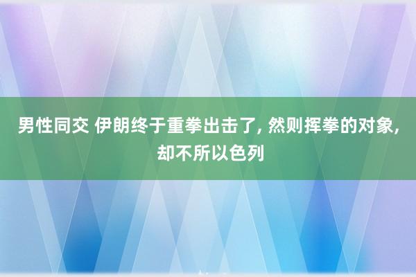 男性同交 伊朗终于重拳出击了， 然则挥拳的对象， 却不所以色列