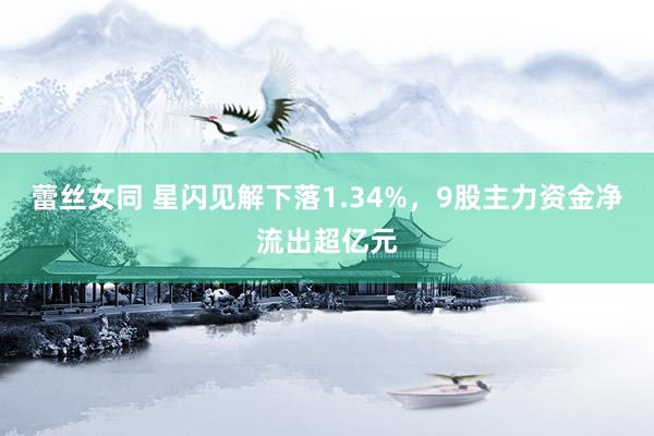 蕾丝女同 星闪见解下落1.34%，9股主力资金净流出超亿元