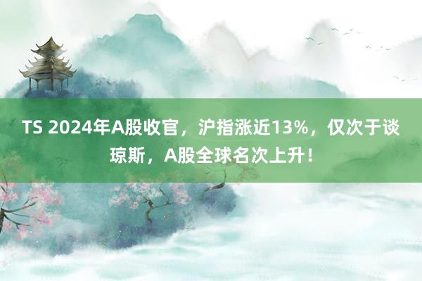 TS 2024年A股收官，沪指涨近13%，仅次于谈琼斯，A股全球名次上升！