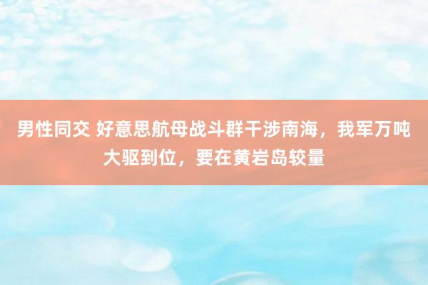 男性同交 好意思航母战斗群干涉南海，我军万吨大驱到位，要在黄岩岛较量