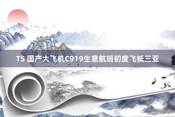 TS 国产大飞机C919生意航班初度飞抵三亚