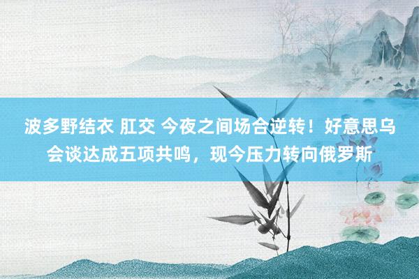波多野结衣 肛交 今夜之间场合逆转！好意思乌会谈达成五项共鸣，现今压力转向俄罗斯