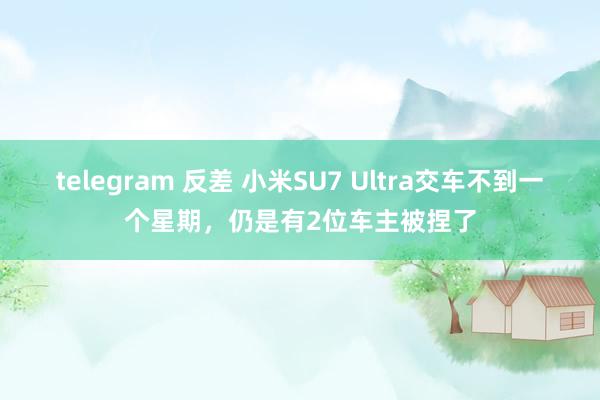 telegram 反差 小米SU7 Ultra交车不到一个星期，仍是有2位车主被捏了