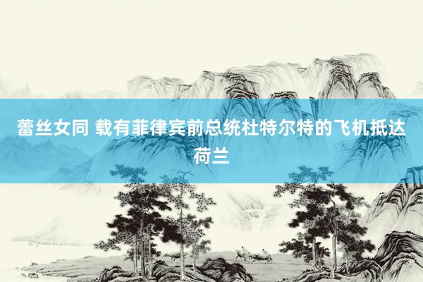 蕾丝女同 载有菲律宾前总统杜特尔特的飞机抵达荷兰