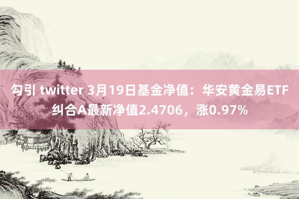 勾引 twitter 3月19日基金净值：华安黄金易ETF纠合A最新净值2.4706，涨0.97%