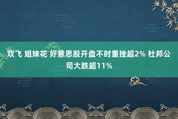 双飞 姐妹花 好意思股开盘不时重挫超2% 杜邦公司大跌超11%